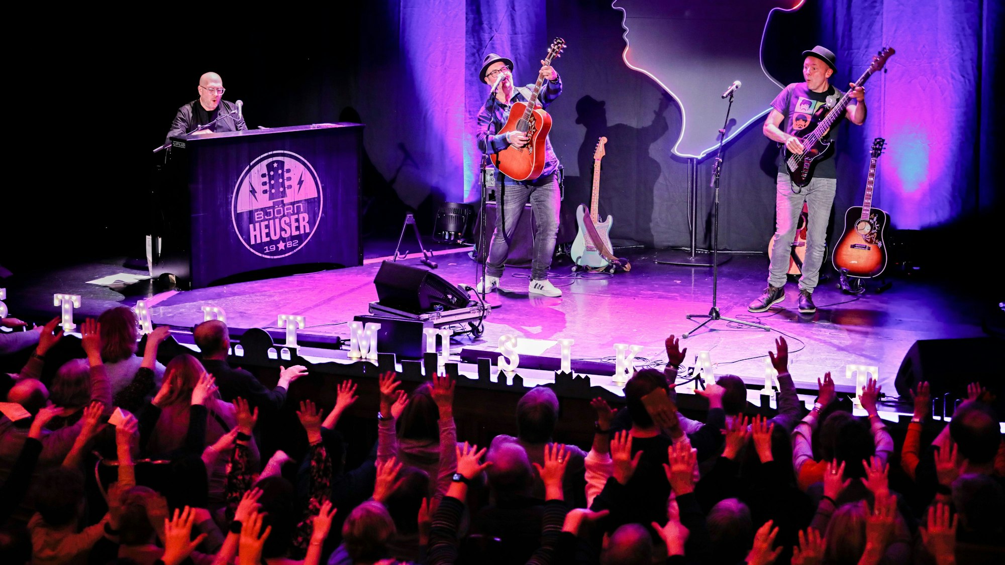 Björn Heuser mit Christian Kock und Ralf Hahn.