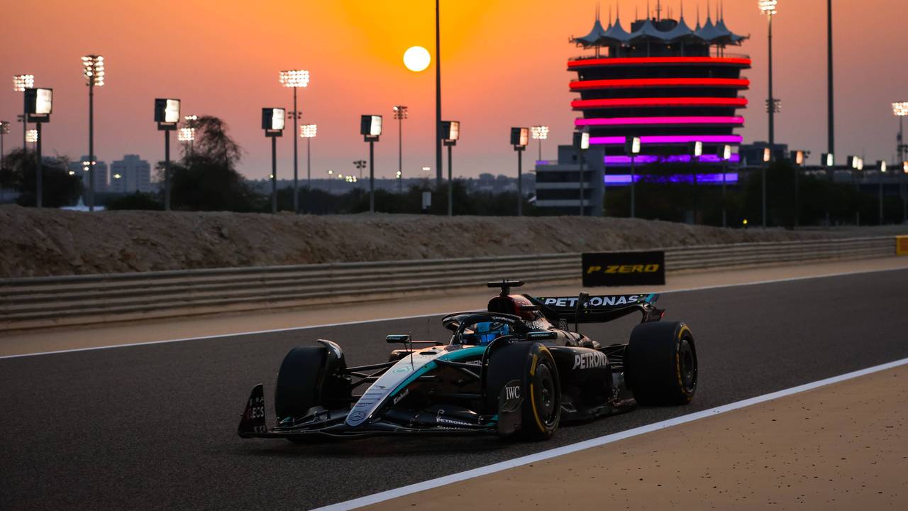 George Russell bei der Testfahrt in Bahrain.