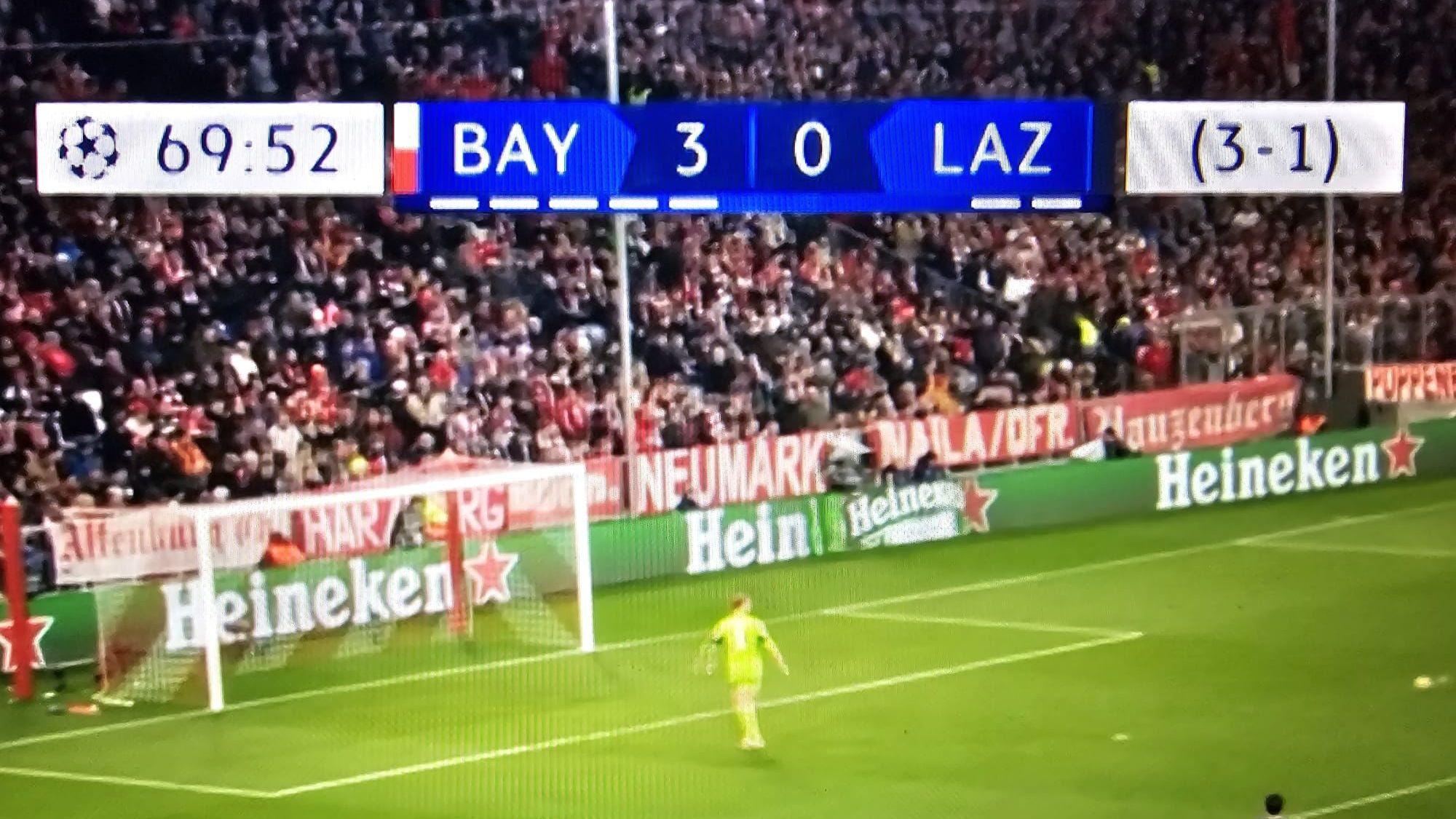 Die neue Spielanzeige in der Champions League.