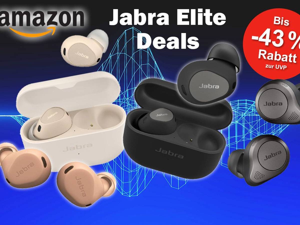 Jabra Elite 10 Bluetooth Kopfhörer sowie weitere Modelle aus der Reihe Jabra Elite in verschiedenen Farben.