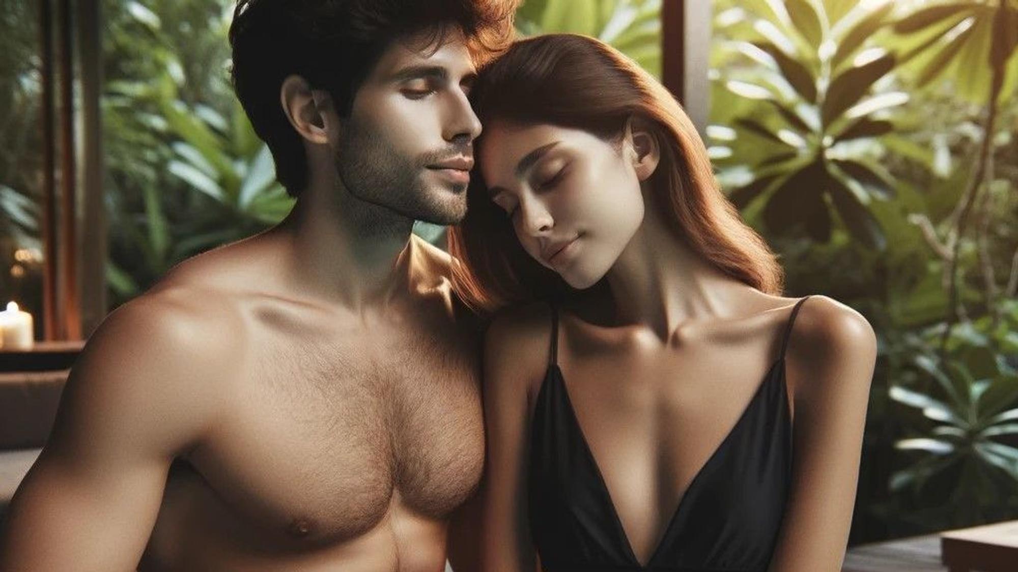 Das maschinell erstellte Bild von ChatGPT zeigt ein Paar, das miteinander flirtet.
