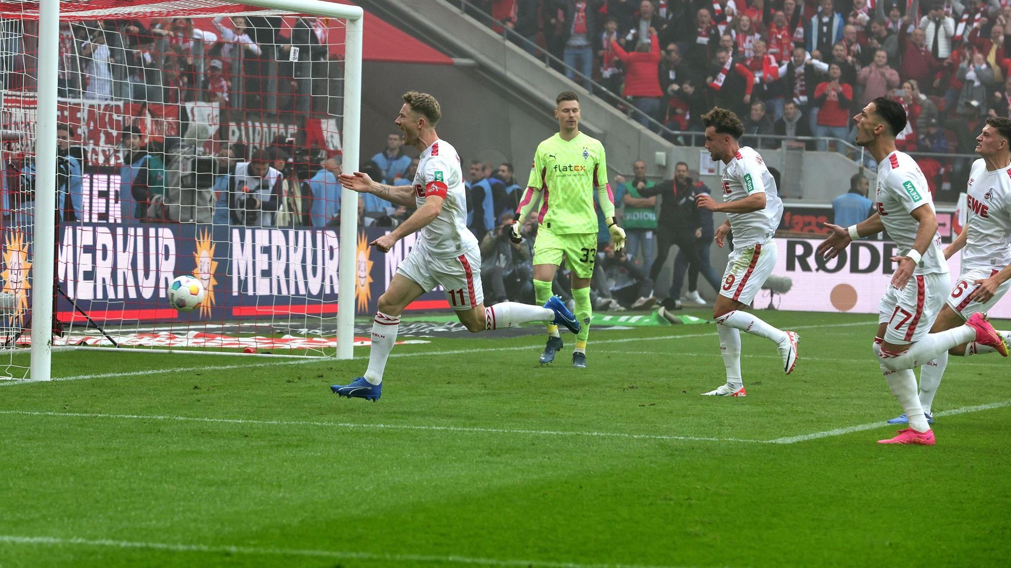 1. FC Köln gegen Borussia Mönchengladbach im Rhein-Energie-Stadion.