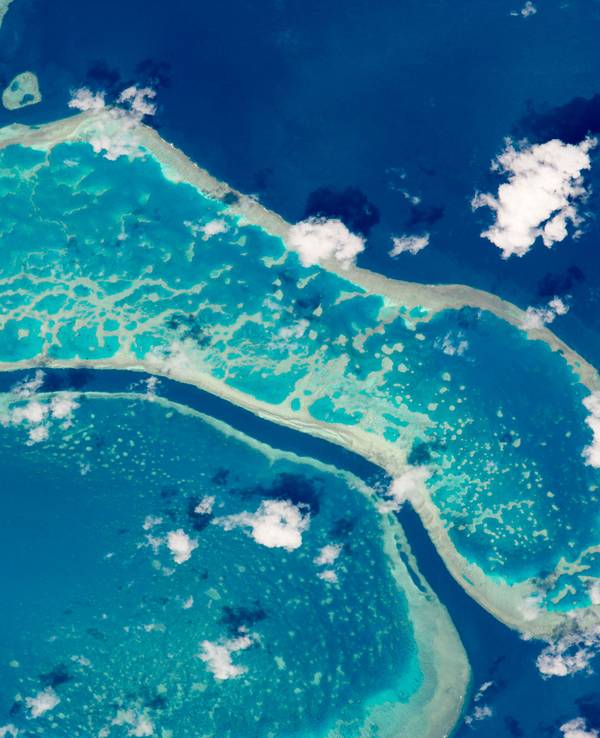 Das Handout der NASA zeigt das Great Barrier Reef (2015 fotografiert von der ISS aus).