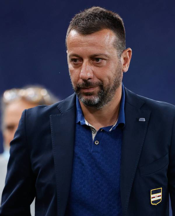 Roberto D'Aversa als Trainer von Sampdoria Genua beim Spiel gegen den AC Mailand.