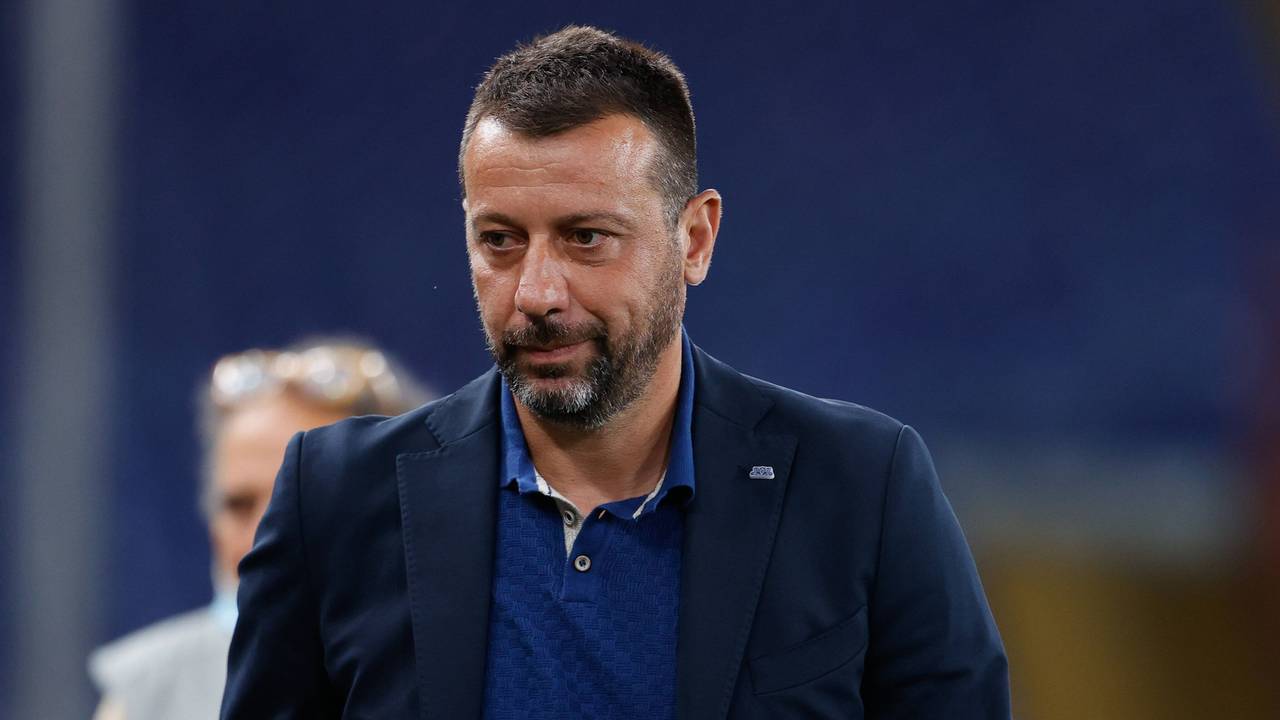 Roberto D'Aversa als Trainer von Sampdoria Genua beim Spiel gegen den AC Mailand.