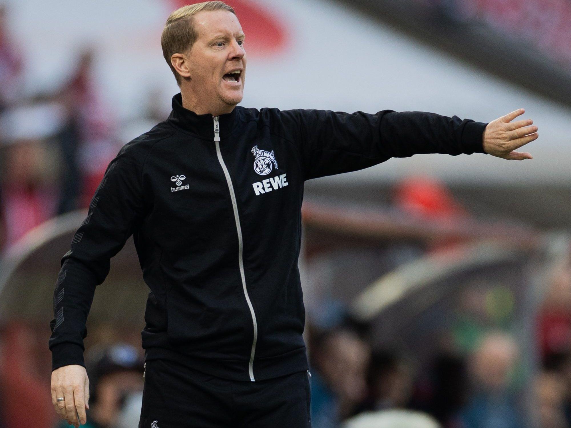 Kölns Trainer Timo Schultz beim Derby gegen Bayer Leverkusen.