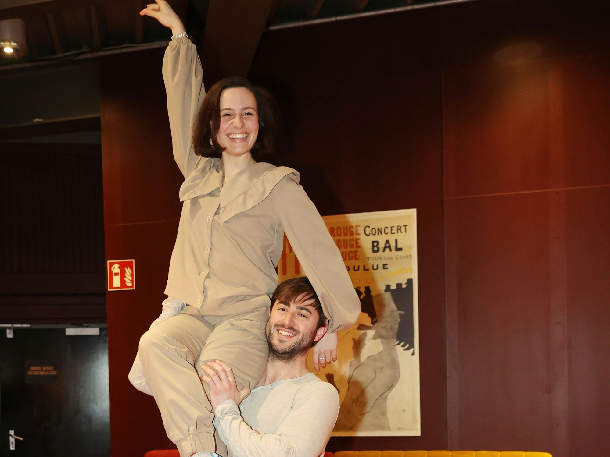 Treffen im Musical-Dome mit den Swings von Moulin Rouge.
Julie Thomas und Patrick Robinson.