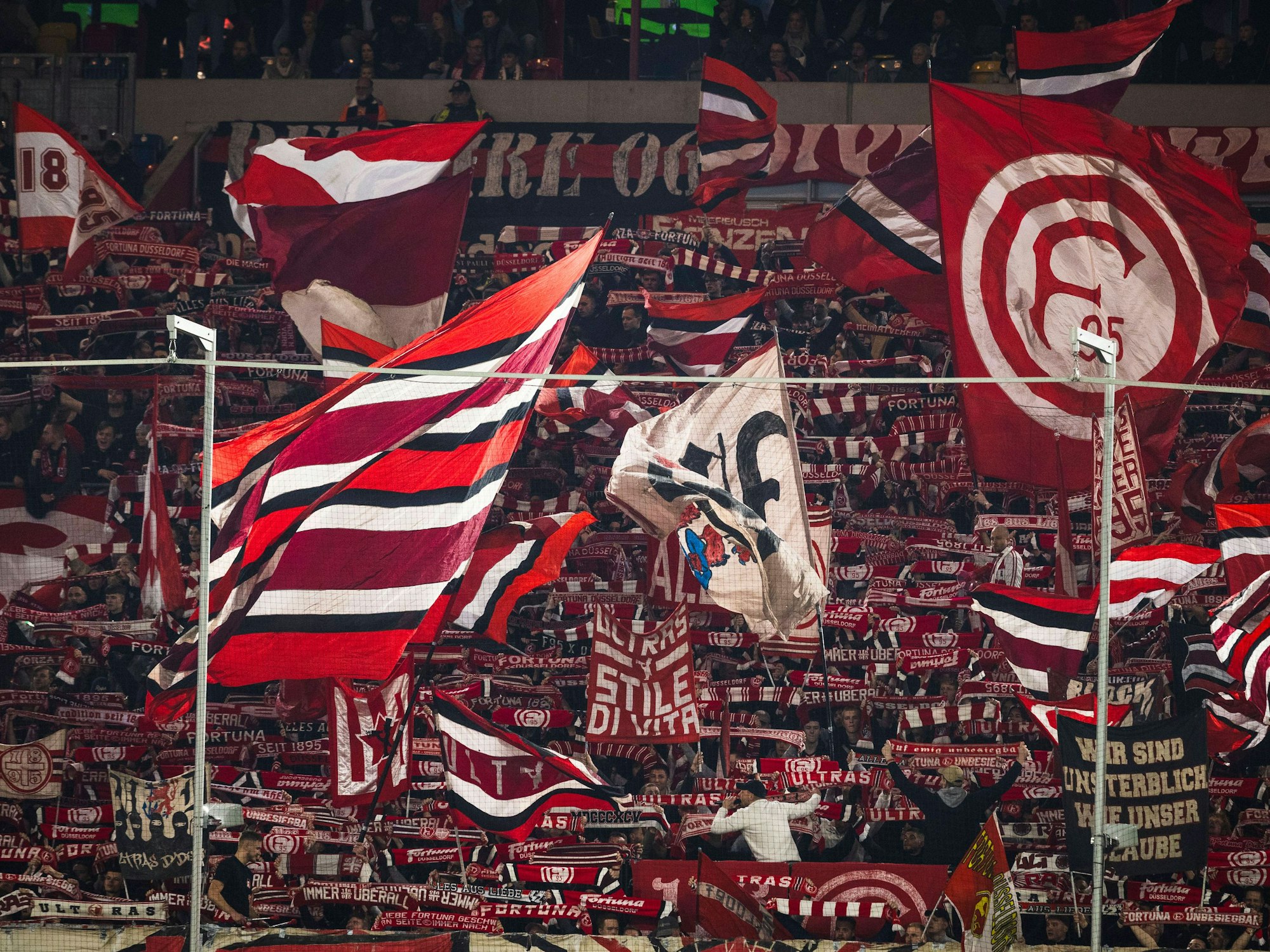 Fankurve von Fortuna Düsseldorf.