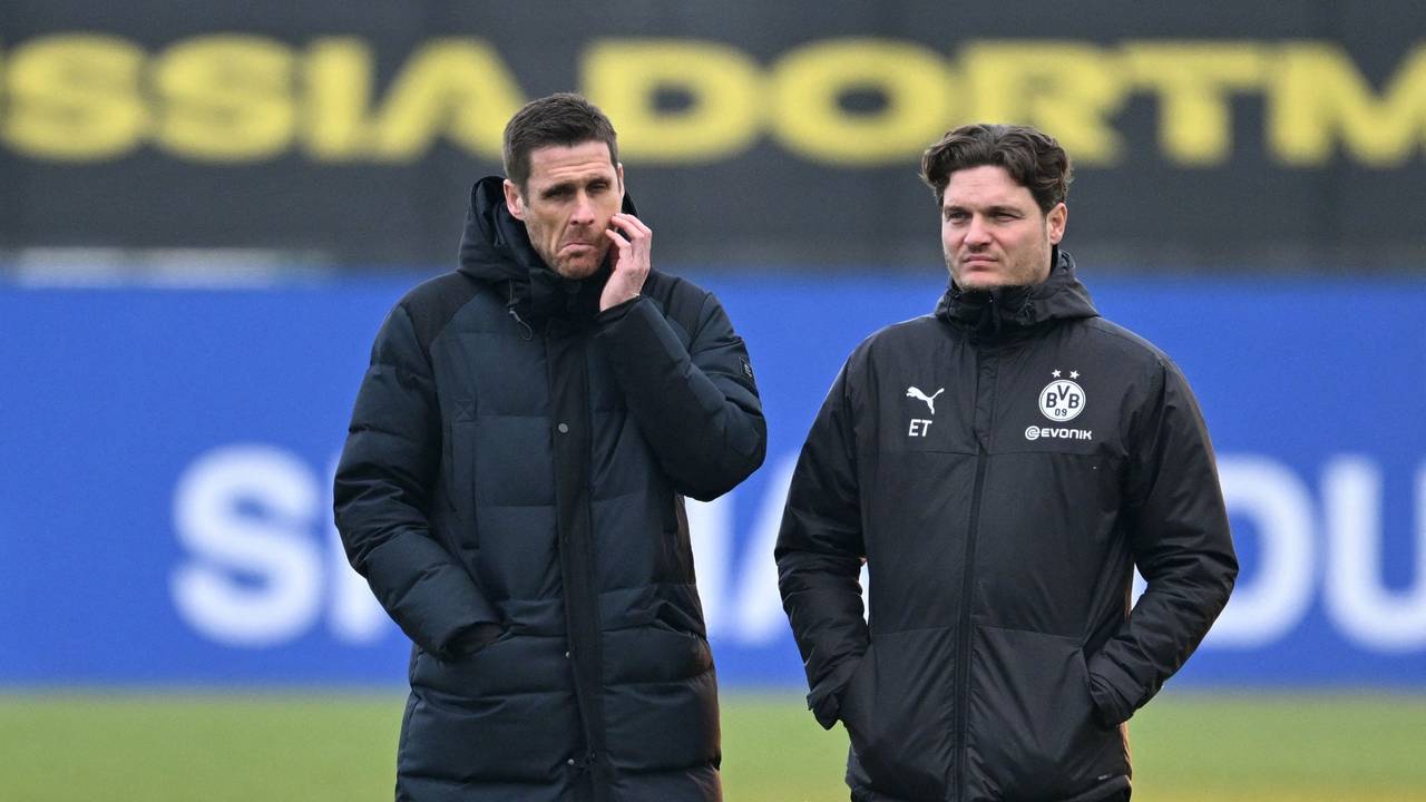 Sebastian Kehl und Edin Terzic stehen auf dem Platz.