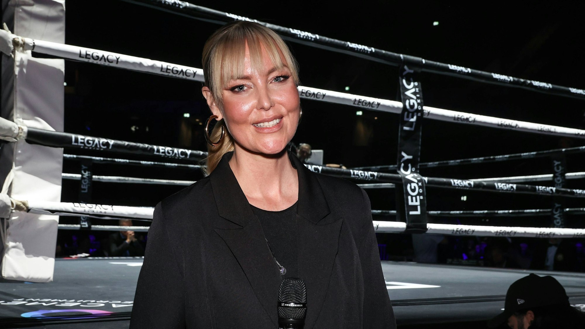 Hanna Hansen bei einer Box-Veranstaltung in Oberhausen.