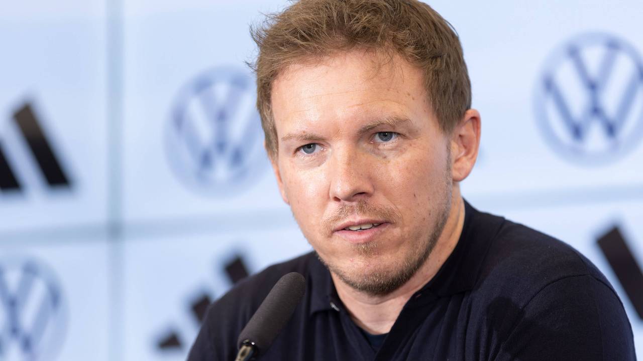 Julian Nagelsmann auf der Pressekonferenz zur Kadernominierung.