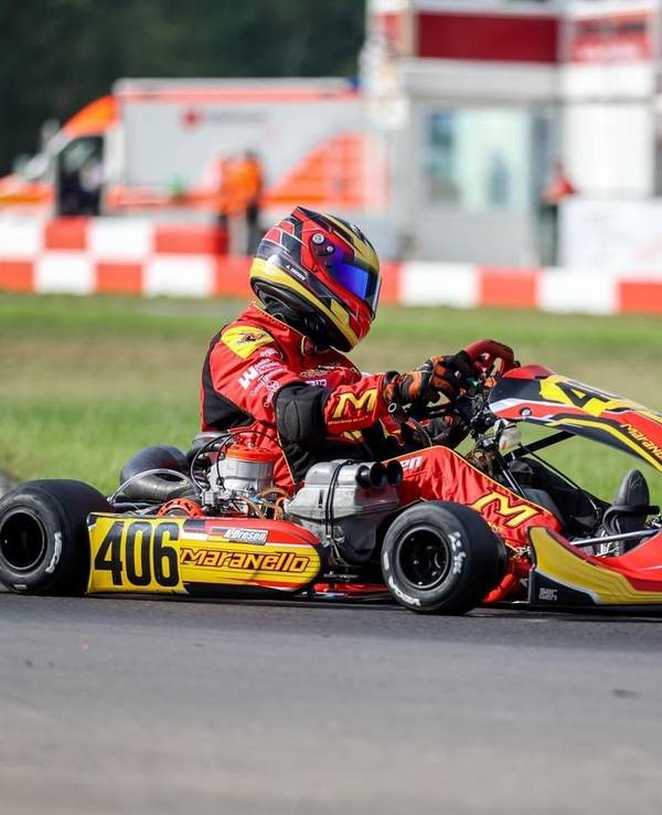 Kartclub-Präsident Andreas Dresen im Schaltkart-Rennen