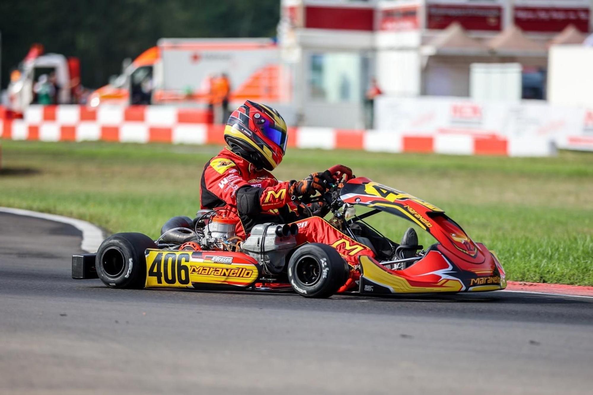 Kartclub-Präsident Andreas Dresen im Schaltkart-Rennen