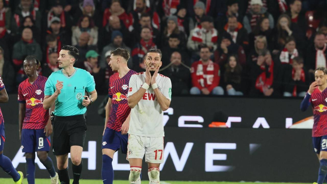 Leart Pacarada während des Spiels gegen RB Leipzig (15. März 2024).
