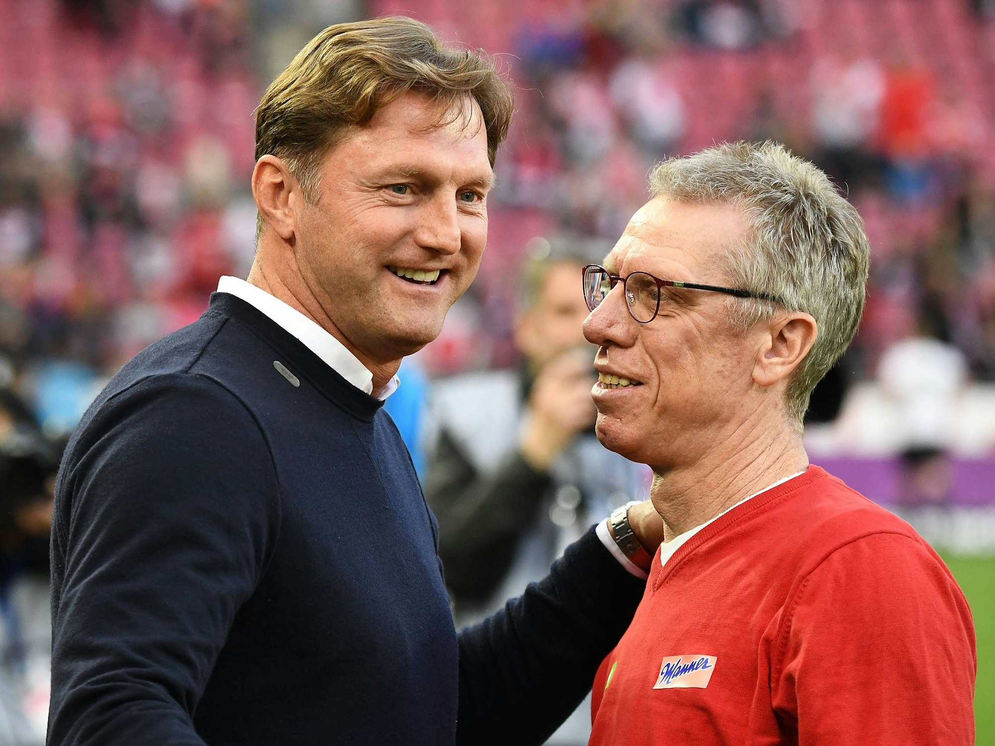 Ralph Hasenhüttl und Peter Stöger im Gespräch.