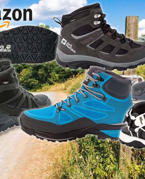 Jack Wolfskin Outdoor Schuhe, Walking Schuhe und Sandalen für einem Wanderweg in der Natur.