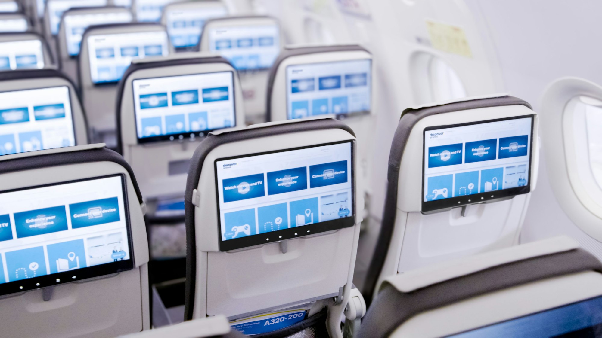 Hier sieht man den Airbus A320 von innen.