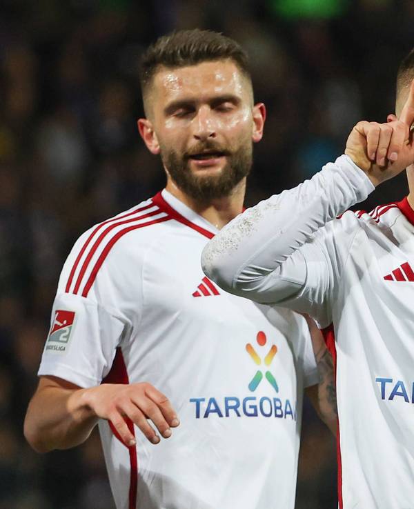 Von l. n. r. Nicolas Gavory und Christos Tzolis von Fortuna Düsseldorf.