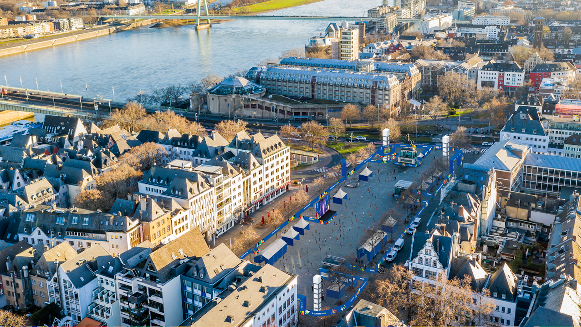Blick auf den Heumarkt in Köln.
