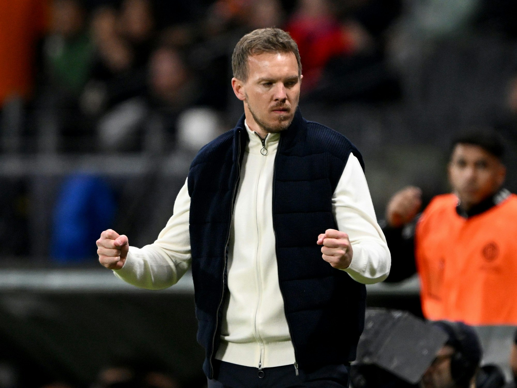 Bundestrainer Julian Nagelsmann jubelt.