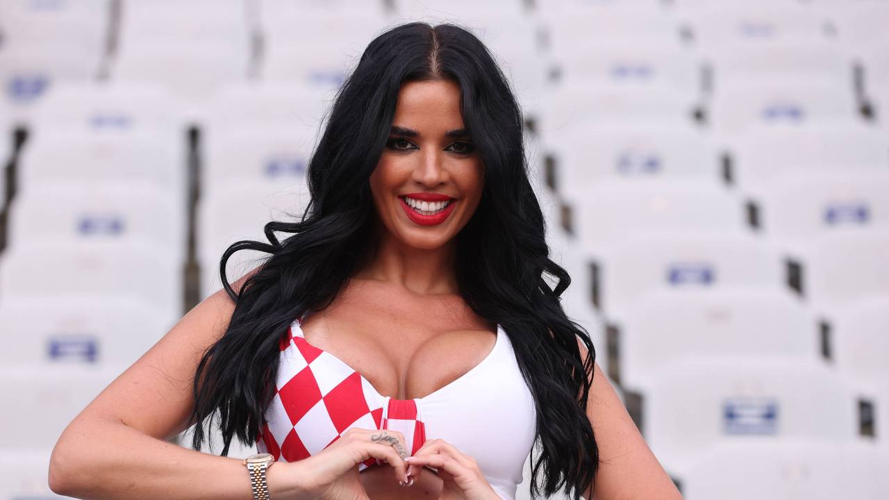 Kroatien-Fan Ivana Knöll beim Champions-League-Finale 2023.