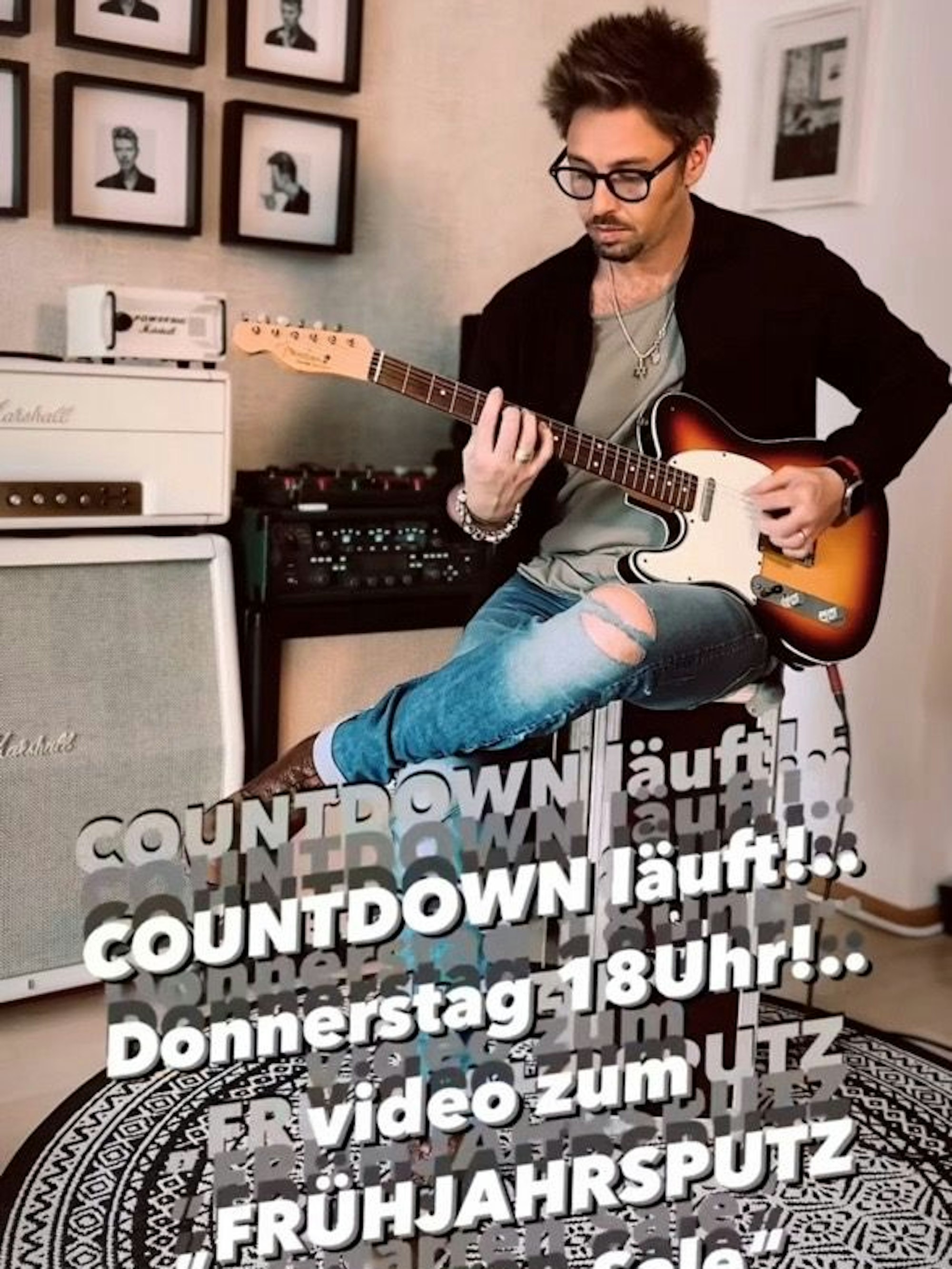 Gil Ofarim kündigte am 3. April 2024 mit diesem Beitrag in seiner Instagram-Story News für den Folgetag an.