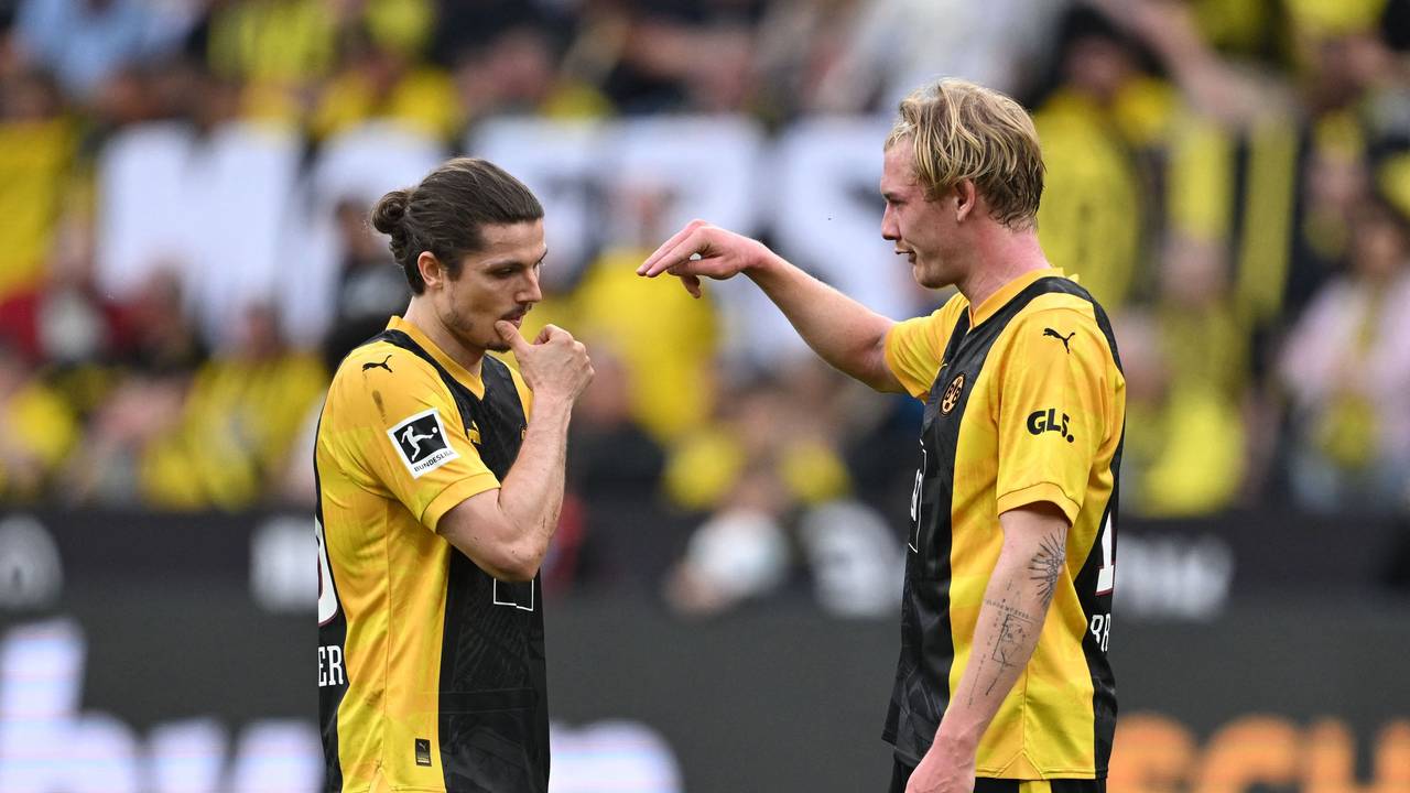 Ratlose Gesichter bei Marcel Sabitzer und Julian Brandt bei der Niederlage von Borussia Dortmund gegen den VfB Stuttgart.