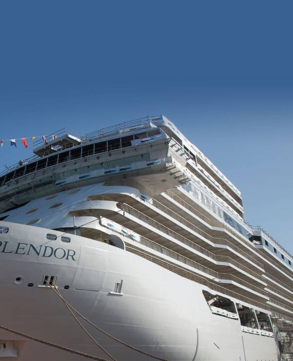 Das Kreuzfahrtschiff „Seven Seas Splendor“, hier im September 2019.