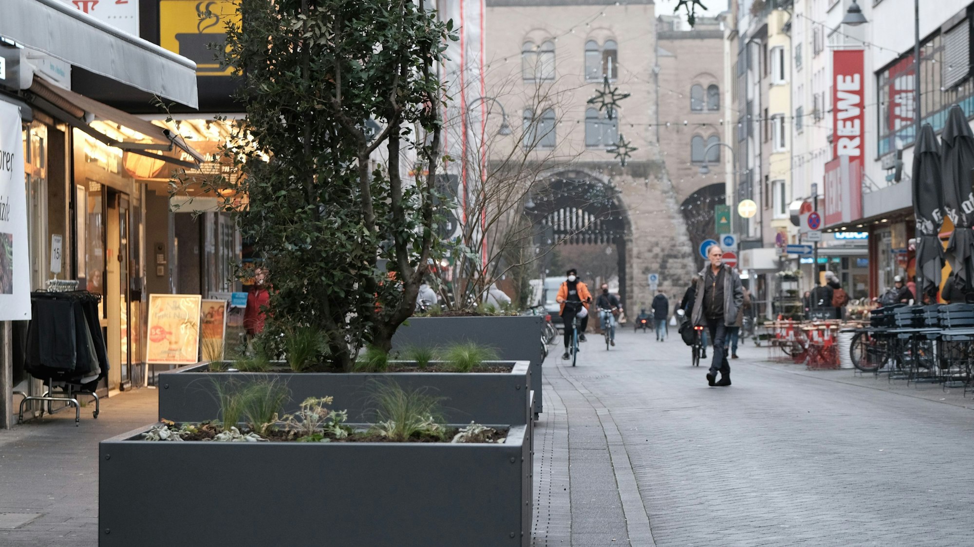 Das Foto zeigt den autofreien Eigelstein.