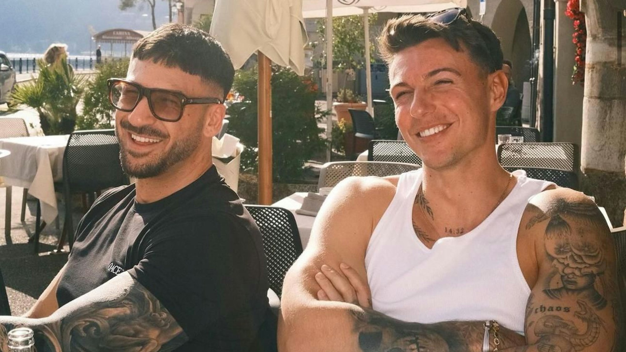 Jan Kraume (re). und Atef Alsoufi von der Kölner Fitness-Bekleidungs-Marke Oace