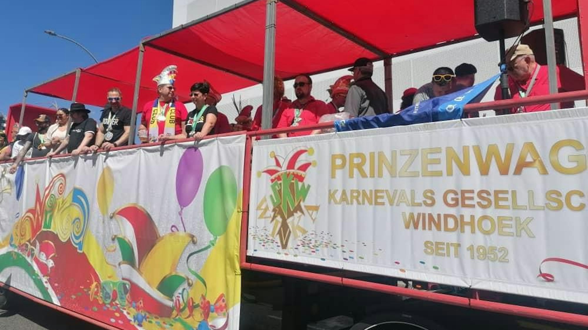 Höhner beim Karnevalsumzug in Windhoek.