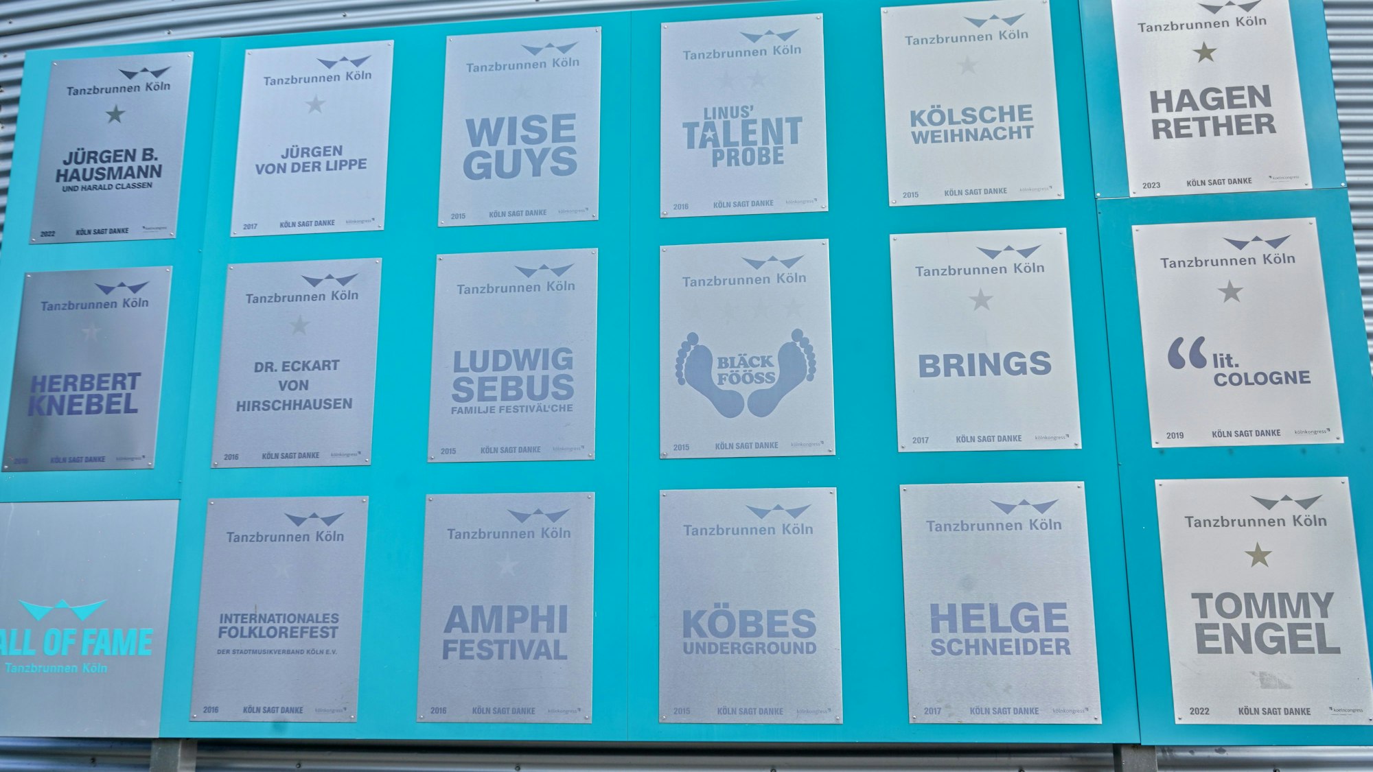 Wall of Fame im Tanzbrunnen.