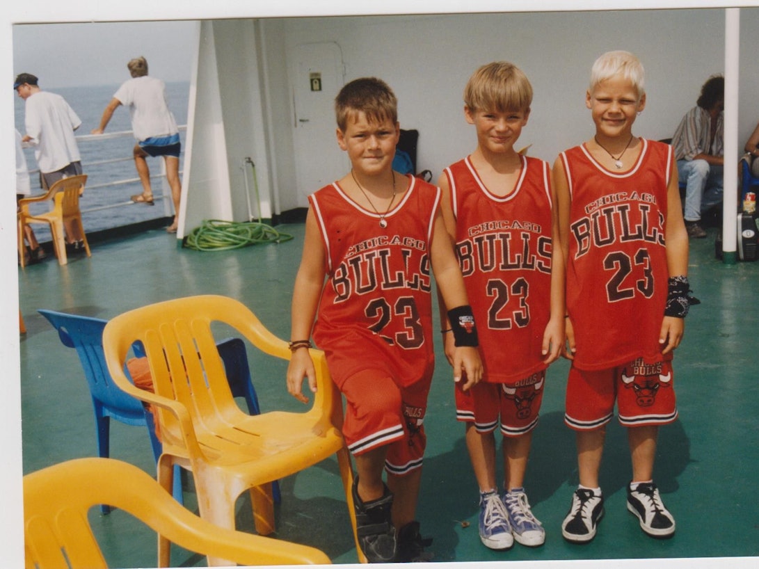 Kevin Wittwer, Dominik Schönenborn und Oliver Niesen (v.l.) von Cat Ballou als Kinder.