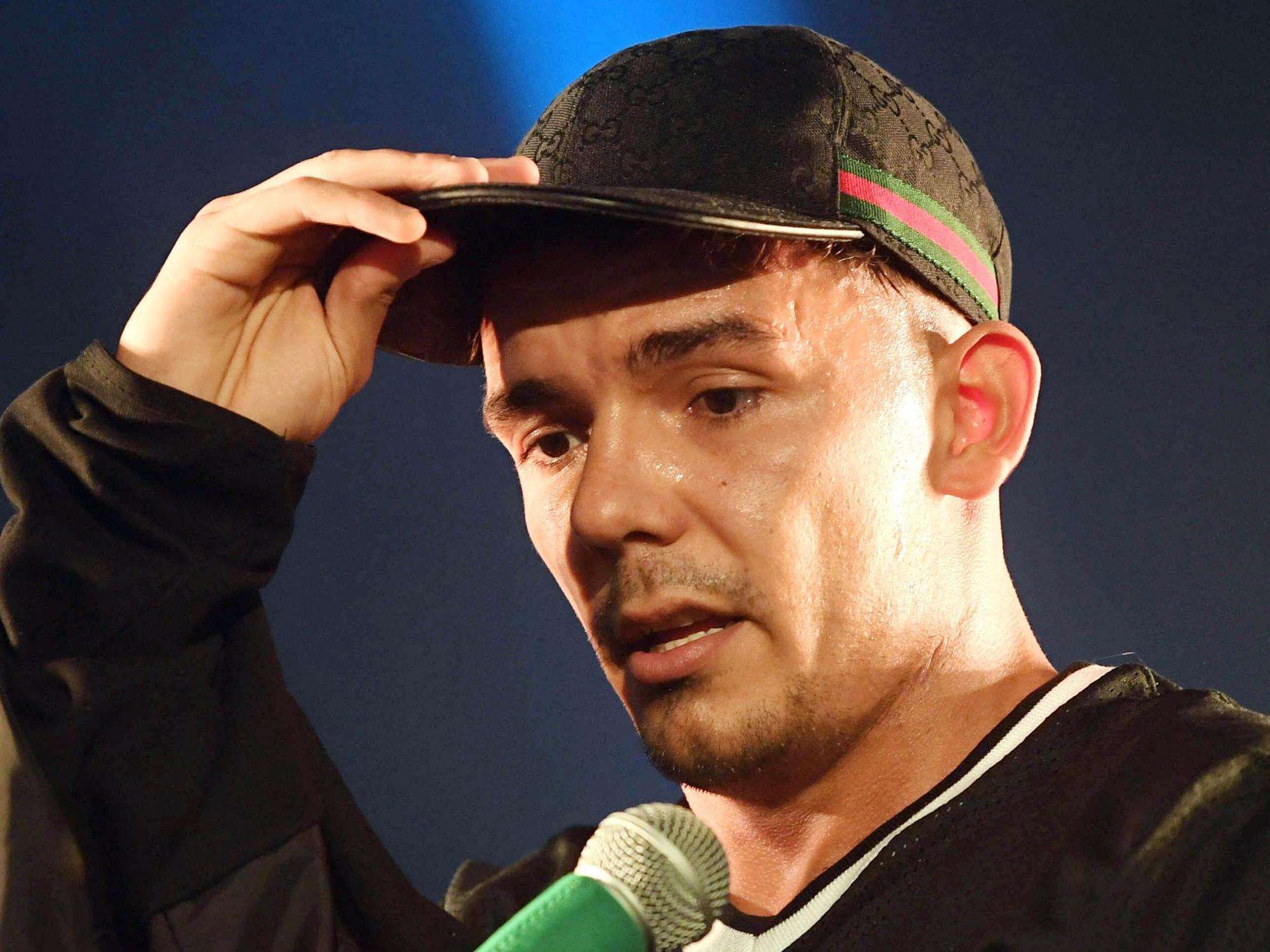 Capital Bra, deutscher Rapper, tritt in der Maimarkthalle während seines Tourauftakts auf.