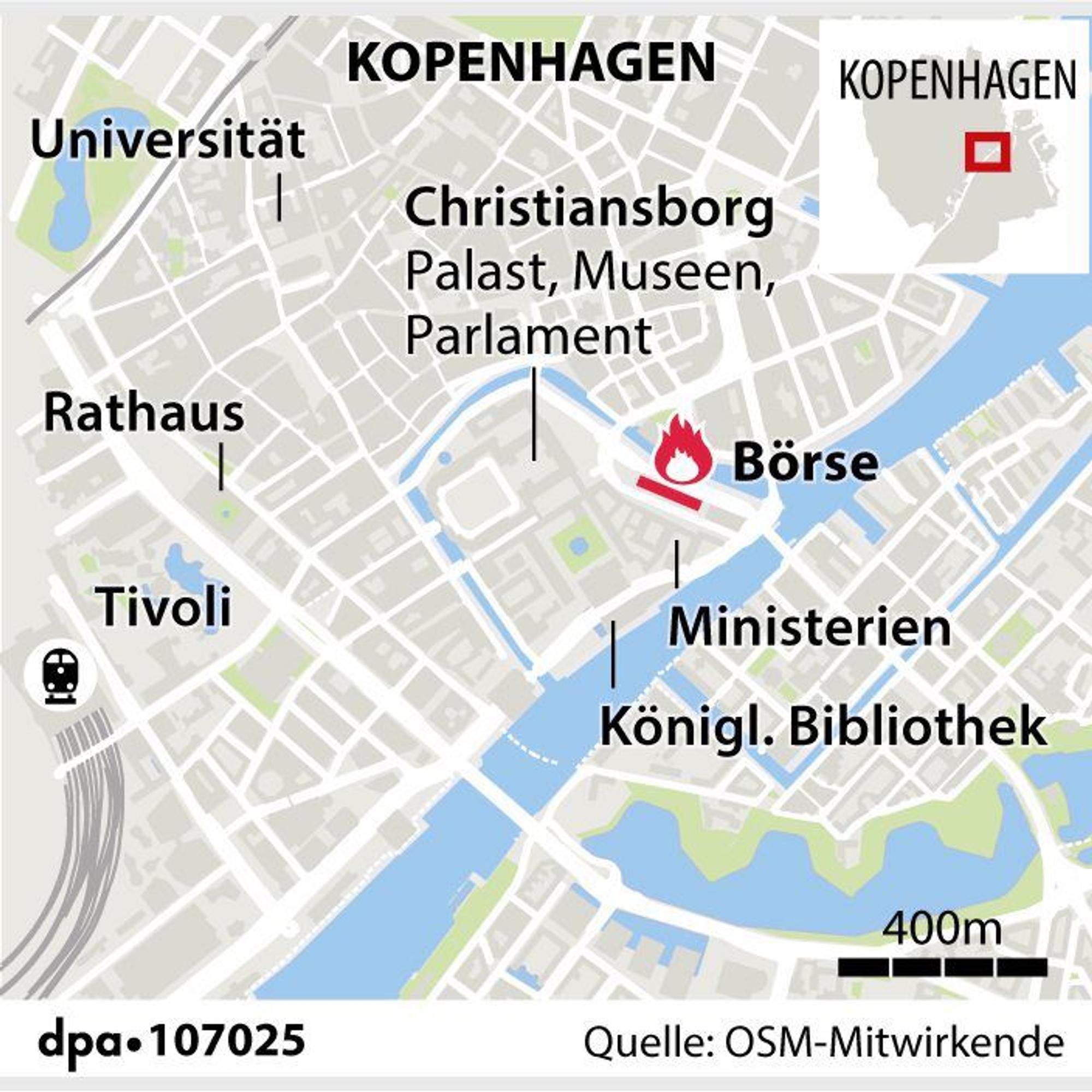 Hier liegt die Historische Börse in Kopenhagen.