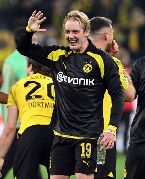 Julian Brandt feiert den 4:2-Sieg über Madrid.