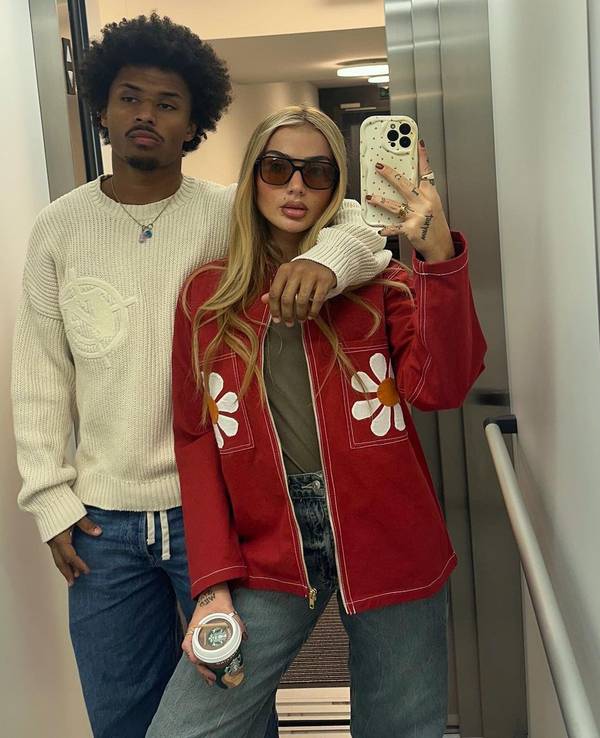 Karim Adeyemi mit seiner Freundin Loredana.