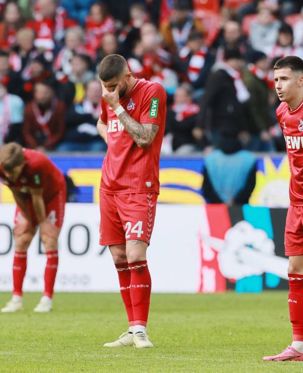 Die FC-Spieler Jeff Chabot und Denis Huseinbasic sind nach der Niederlage gegen Darmstadt enttäuscht.