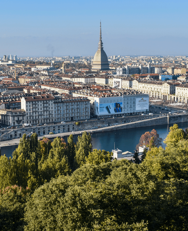 Die Stadt Turin von oben fotografiert.