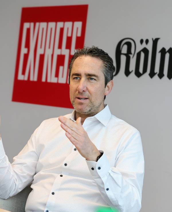 Oliver Seeck, Vorsitzender des Sportausschusses der Stadt Köln, hier am 22. März 2023 in der EXPRESS-Redaktion.