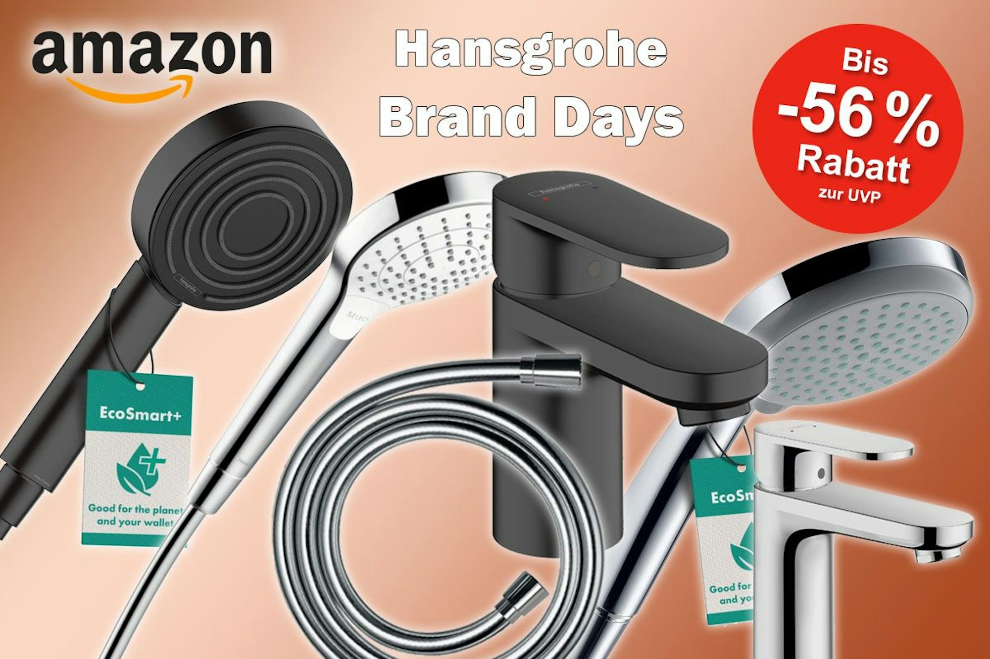 Hansgrohe wassersparende Duschköpfe, Küchen- und Bad-Armaturen, Wasserhahn und Duschschlauch