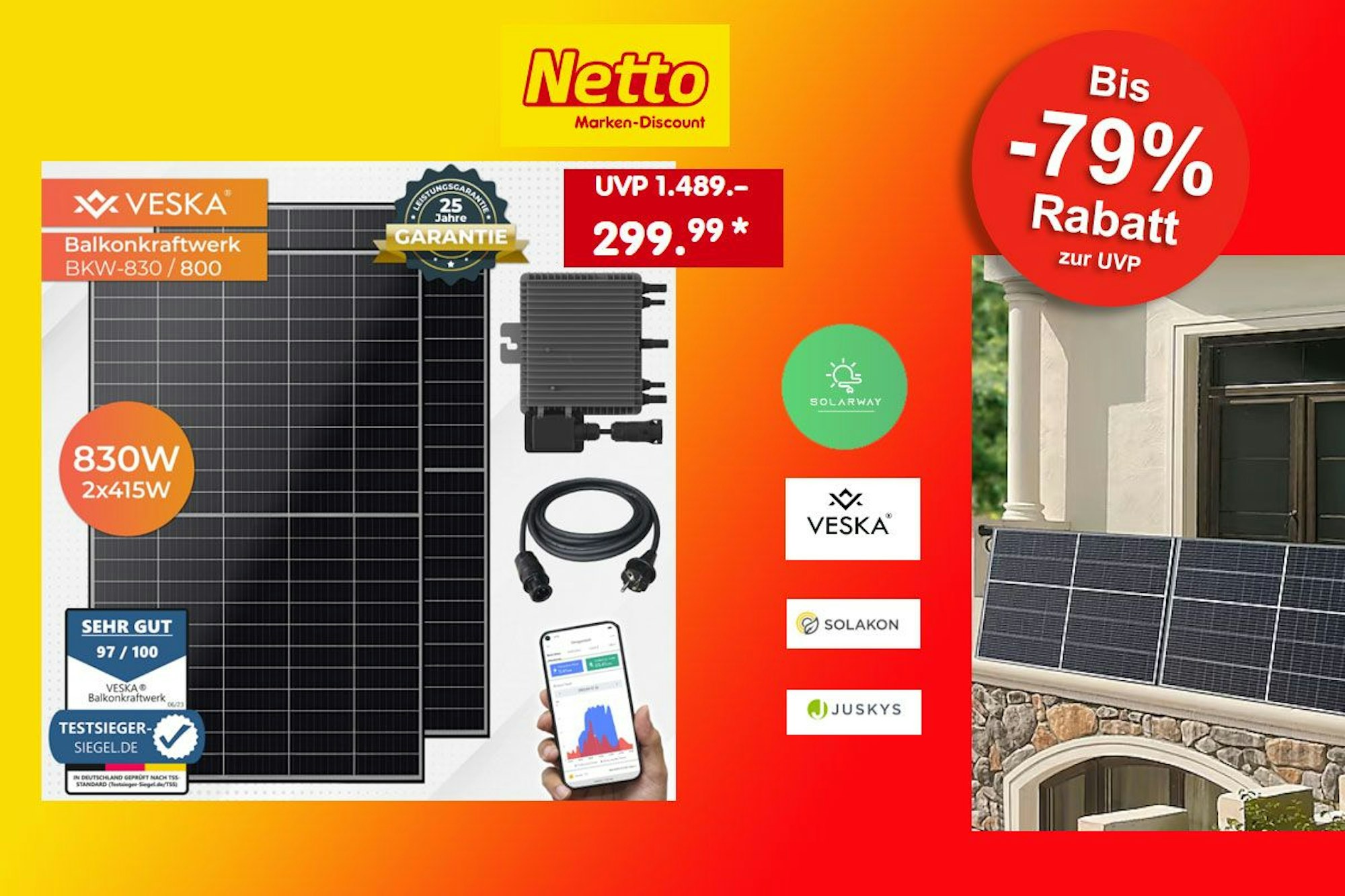 Auf dem Bild ist die stark reduzierte Solaranlage von Veska zu sehen