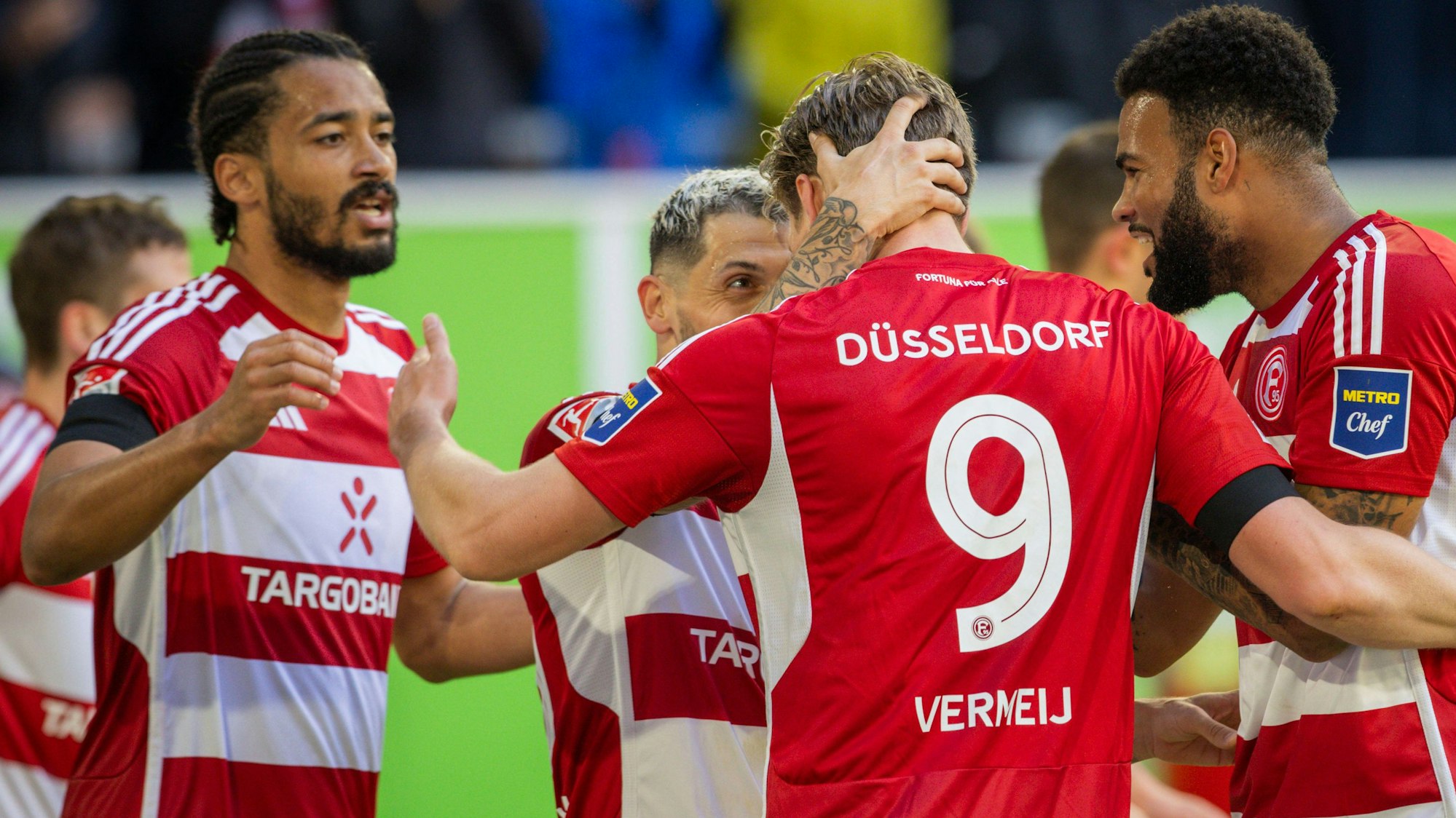 Torjubel der Düsseldorfer Spieler