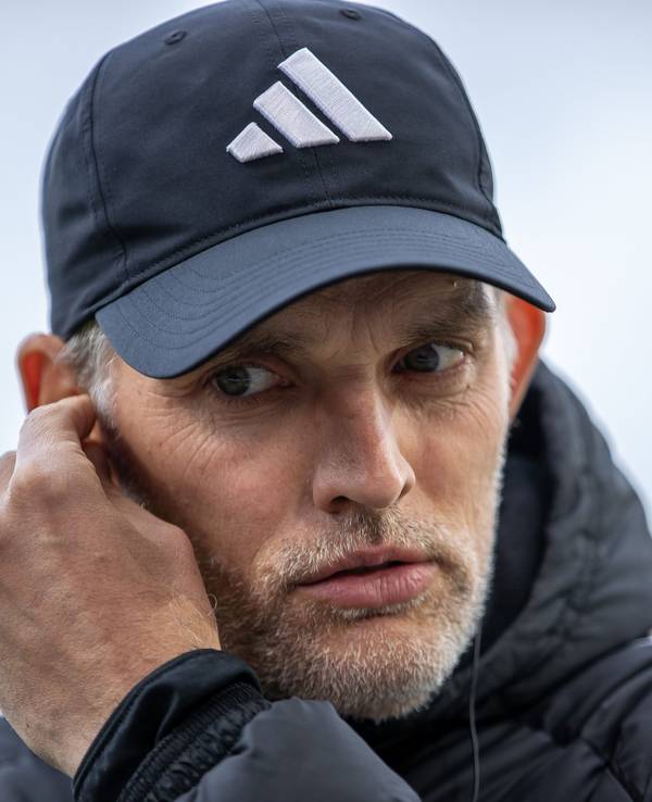 Trainer Thomas Tuchel von Bayern München beim Interview.