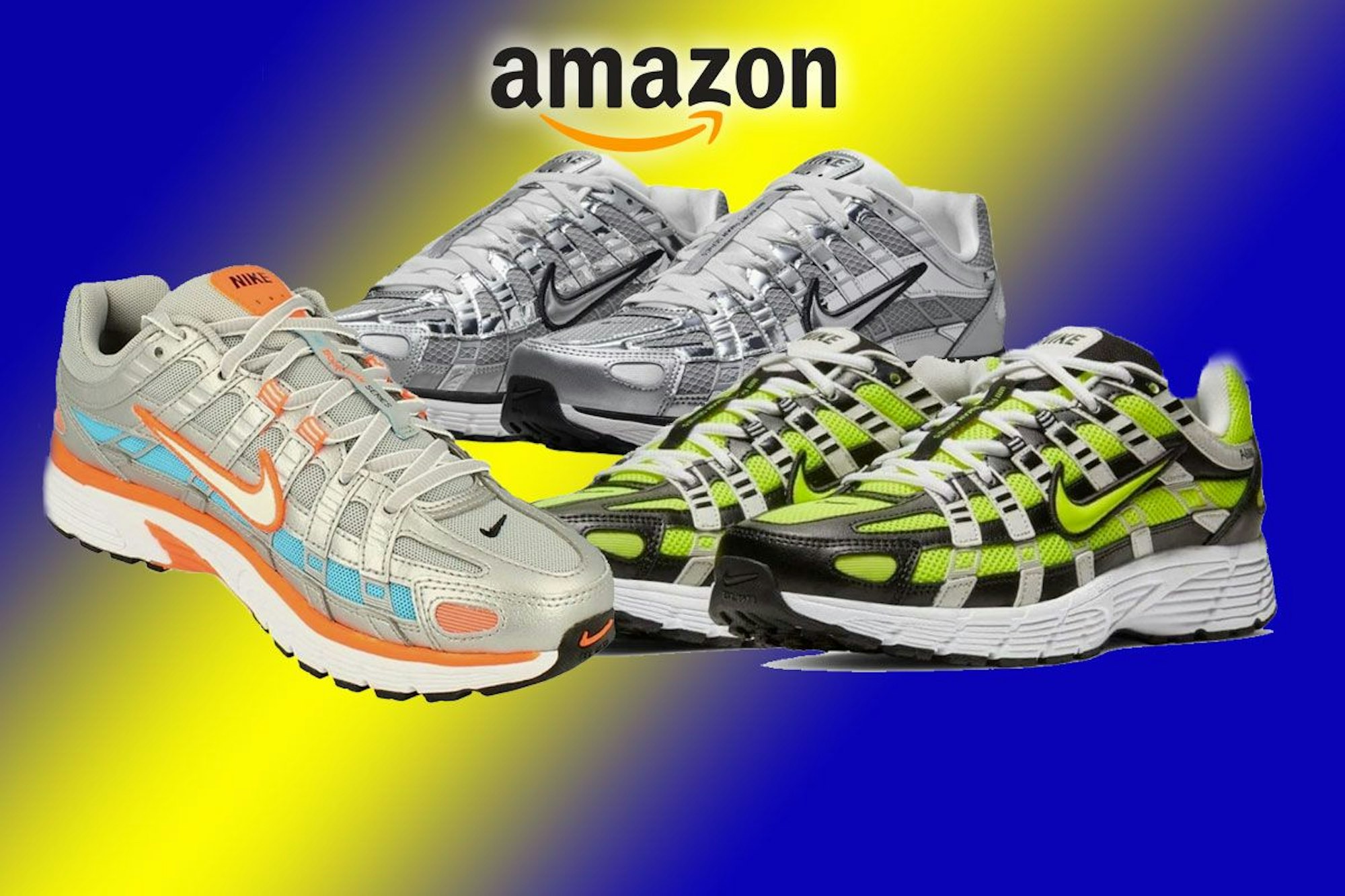 Auf dem Bild sind 3 unterschiedliche Varianten des Nike P 6000 Modelles zu sehen.