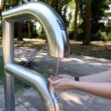 Trinkwasserbrunnen im Blücherpark im August 2022