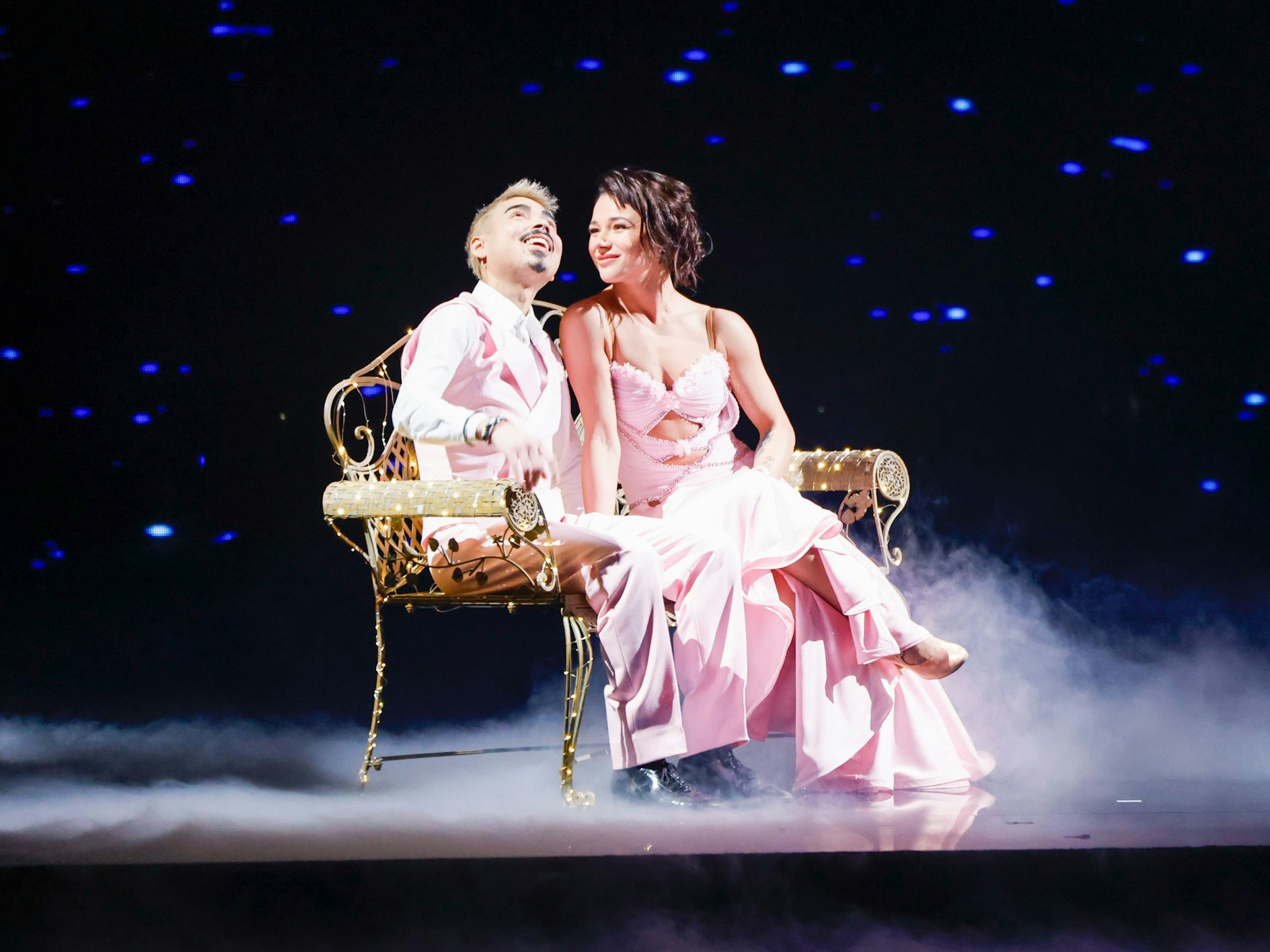 Tony Bauer und Anastasia Stan tanzen am 5. April in der RTL-Tanzshow „Let's Dance“ auf dem Parkett im Coloneum.