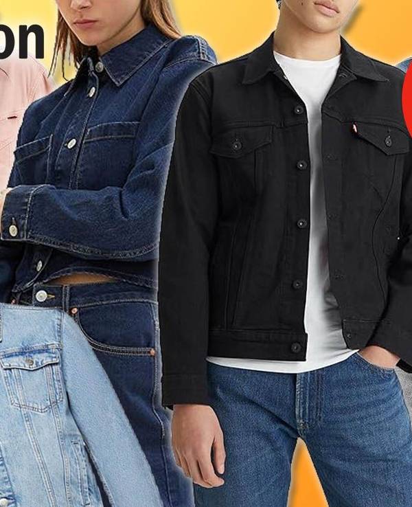 Männer und Frauen mit Jeansjacken von Tom Tailor, Esprit, Levi's, G-Star Raw, Wrangler.