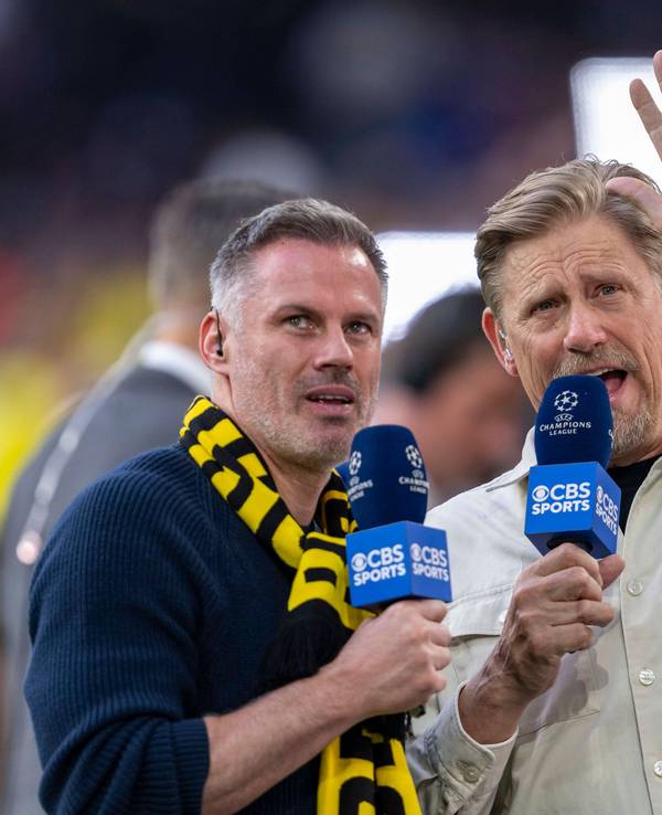 Jamie Carragher und Peter Schmeichel am Henkelpott.
