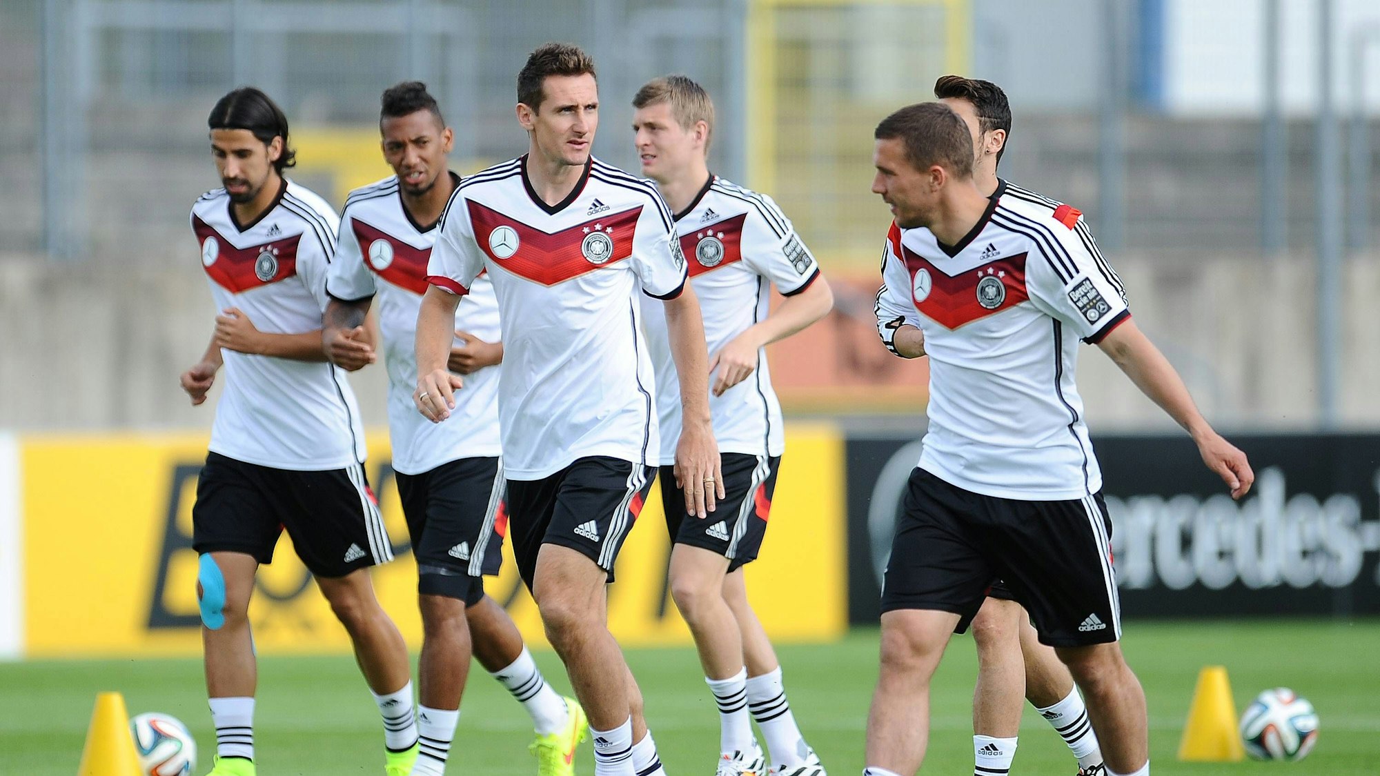 Spieler der Nationalmannschaft bei einem Abschlusstraining.